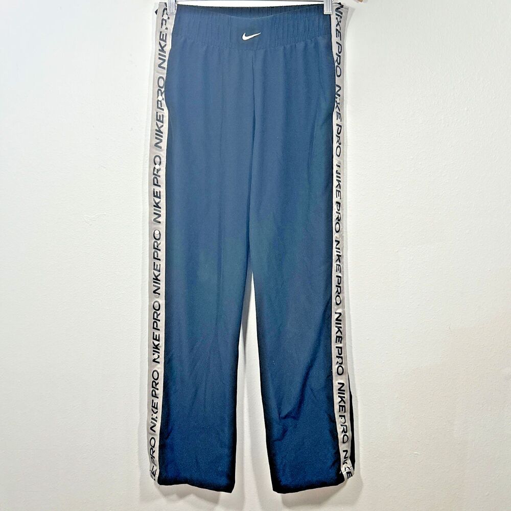 Nike Pro Track Pants Womens S Black Tear Away Basketball Swoosh Streetwearfit